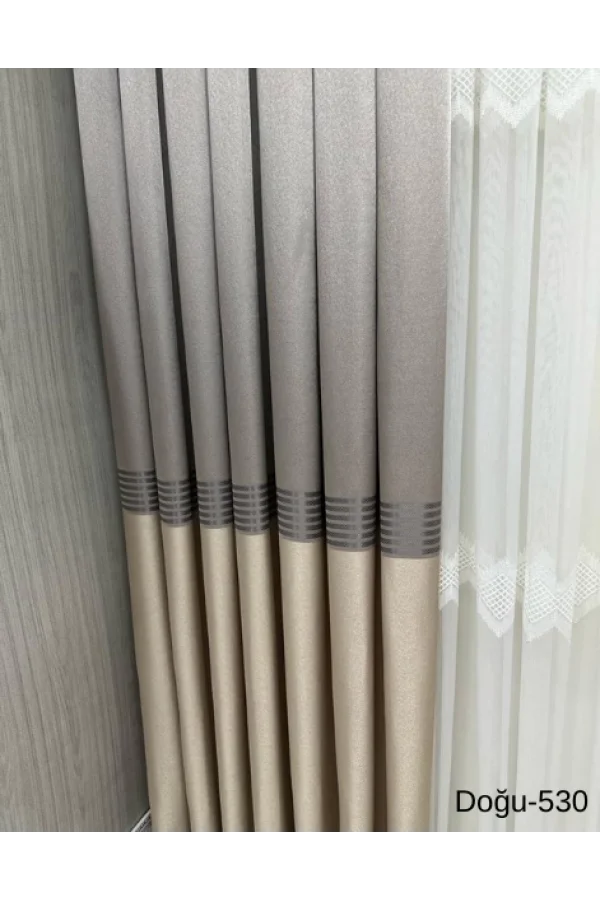 NİVEMESHOME DOĞU VİZON FT671536 V-530 1/3 SIK PİLELİ FON PERDE APM