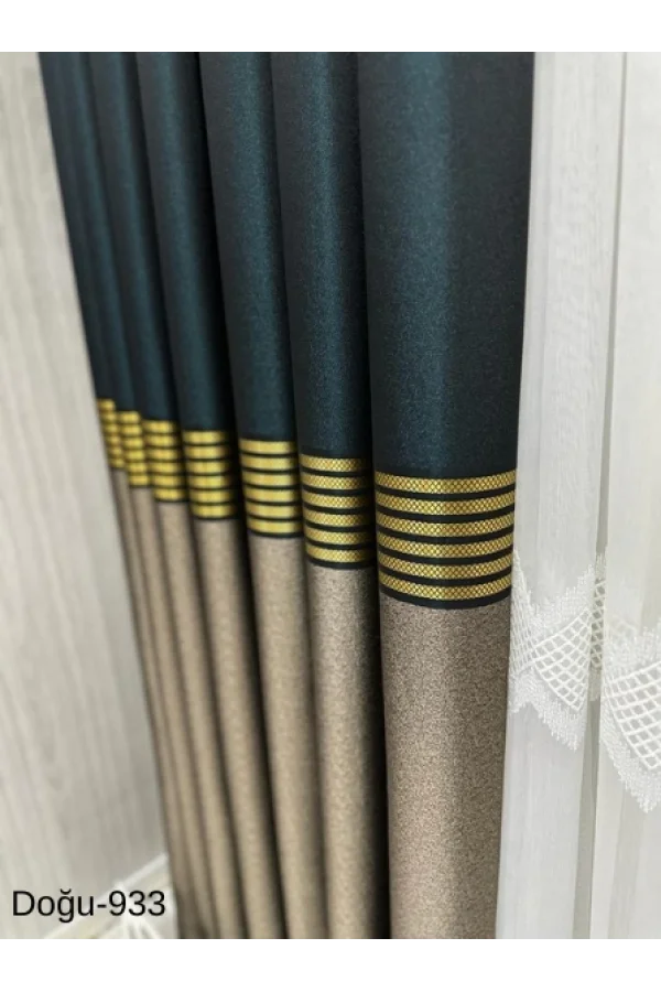NİVEMESHOME DOĞU ZÜMRÜT GREEN - ORO FT671536 V-933 1/3 PLISADO DENSO CORTINA DE PELÍCULA APM