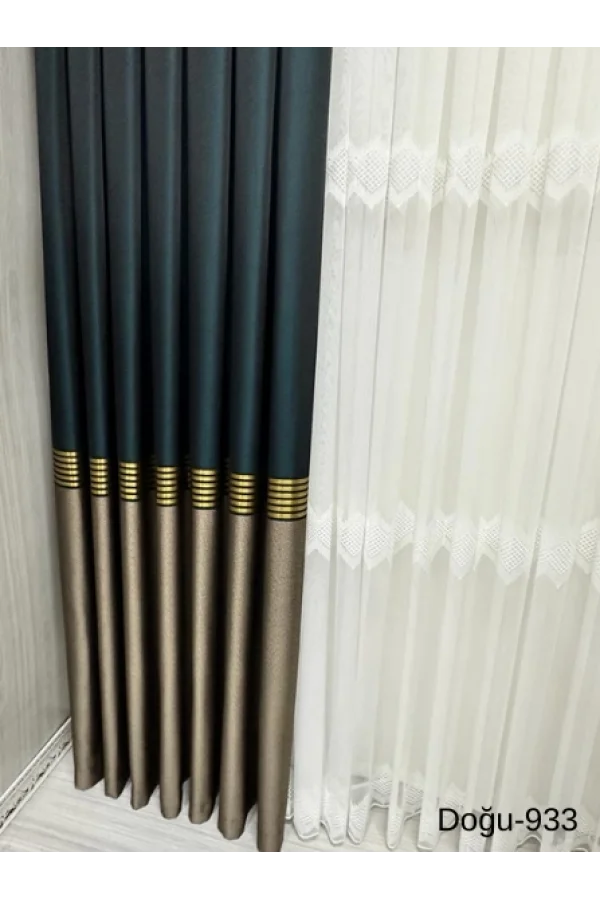 NİVEMESHOME DOĞU ZÜMRÜT GREEN - ORO FT671536 V-933 1/3 PLISADO DENSO CORTINA DE PELÍCULA APM