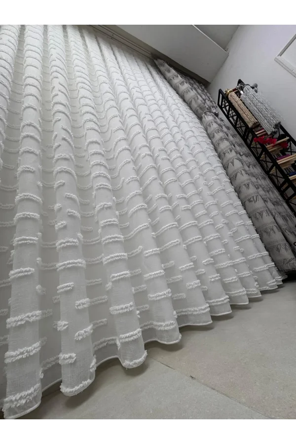 NİVEMESHOME DURU FULL PATTERNED 1/2,5 BAHIRED TULLE CURTAIN APM