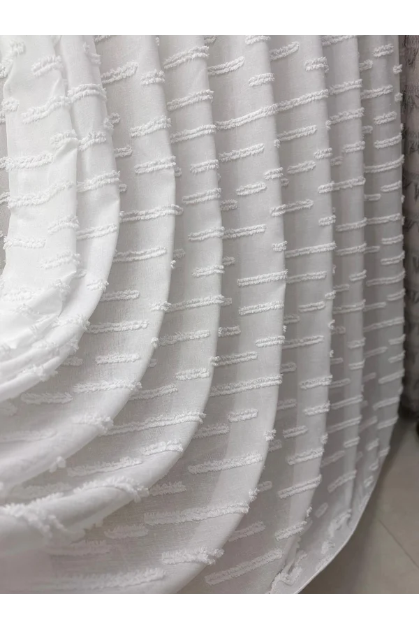 NİVEMESHOME DURU FULL PATTERNED 1/2,5 BAHIRED TULLE CURTAIN APM
