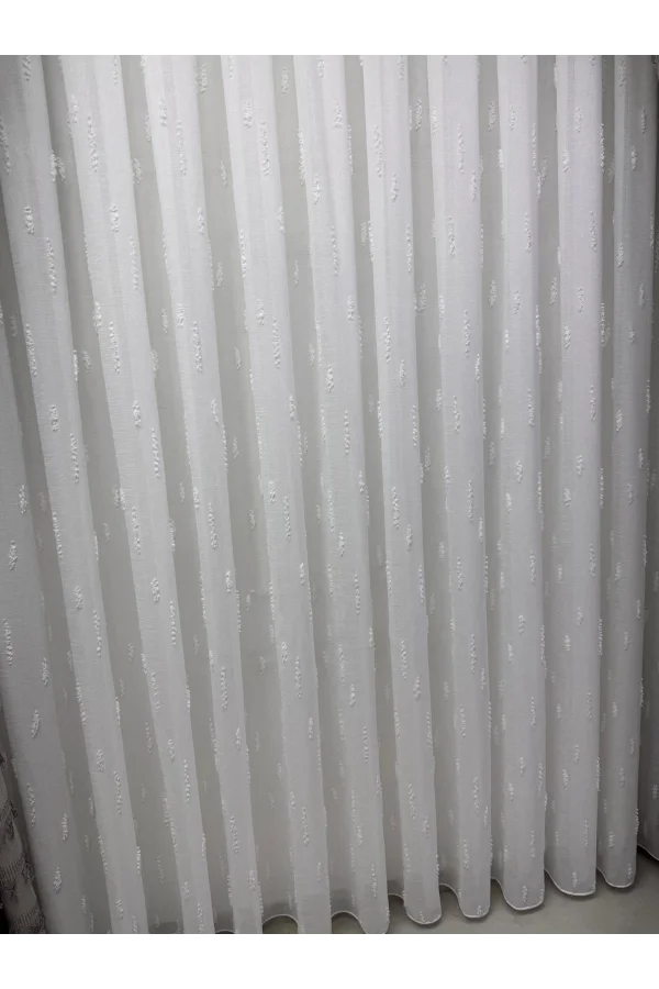 NİVEMESHOME EFSUN EKRU 1/3 PİLELİ TÜL PERDE
