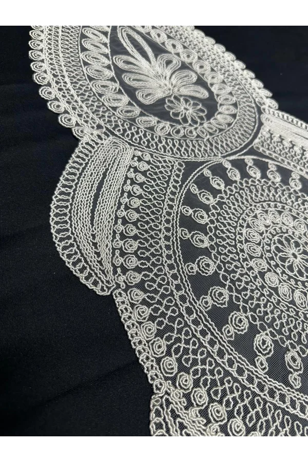 NİVEMESHOME EKRU İŞLEMELİ RUNNER