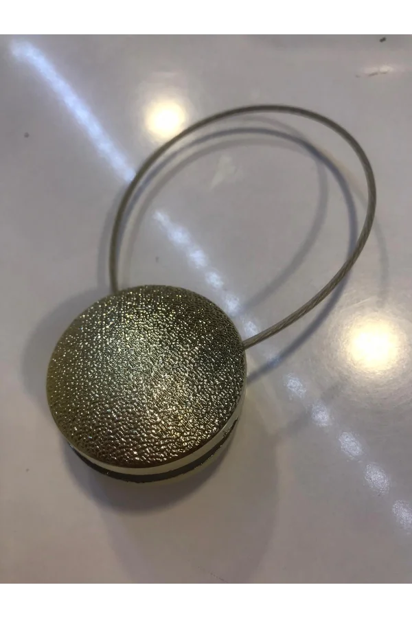 NİVEMESHOME ELEGANT YUVARLAK TAŞLI GOLD PERDE TOKASI