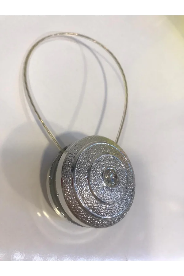 NİVEMESHOME ELEGANT RUNDER STRASS SILBER VORHANGCLIPS