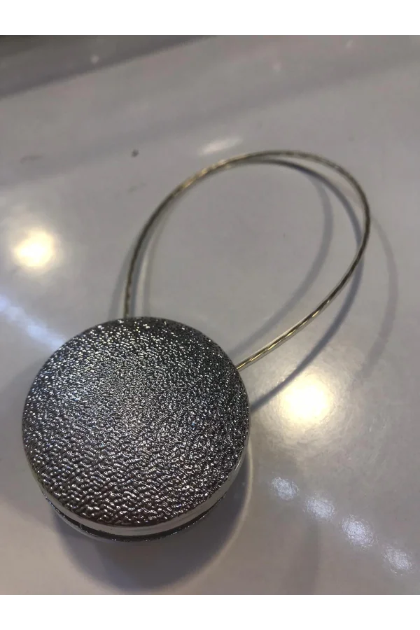 NİVEMESHOME ELEGANT RUNDER STRASS SILBER VORHANGCLIPS