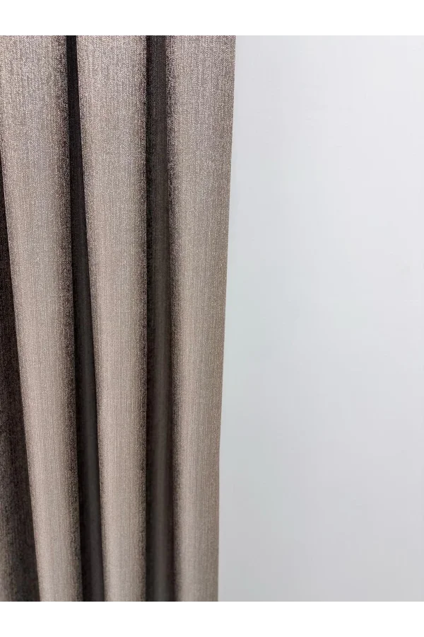 NİVEMESHOME ELİS TOPRAK FON PERDE  1/3 SIK PİLELİ PERDE APM