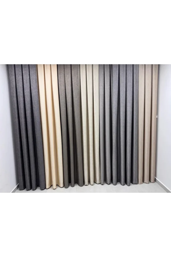 NİVEMESHOME ELİS V-5206 FON PERDE 1/3 SIK PİLELİ PERDE APM