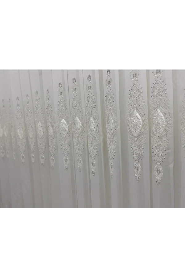 NİVEMESHOME ELİSYA 3812 СИЛЬВЕР СВЕТИЛЬНЫЙ 1/3 ПЛИССИРОВАННЫЙ БАМБУКОВЫЙ ТЮЛЬ ЗАНАВЕС