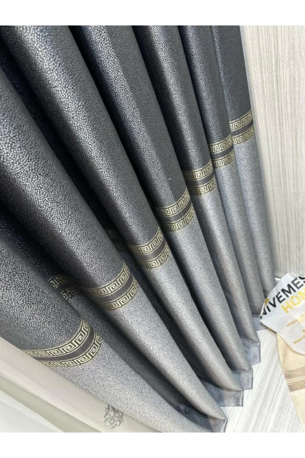 NİVEMESHOME ЭЛИЗА СЕРЫЙ V-2536 1/3 ПЛОТНЫЙ ЗАНАВЕСОЧНЫЙ ПЛЕН APM