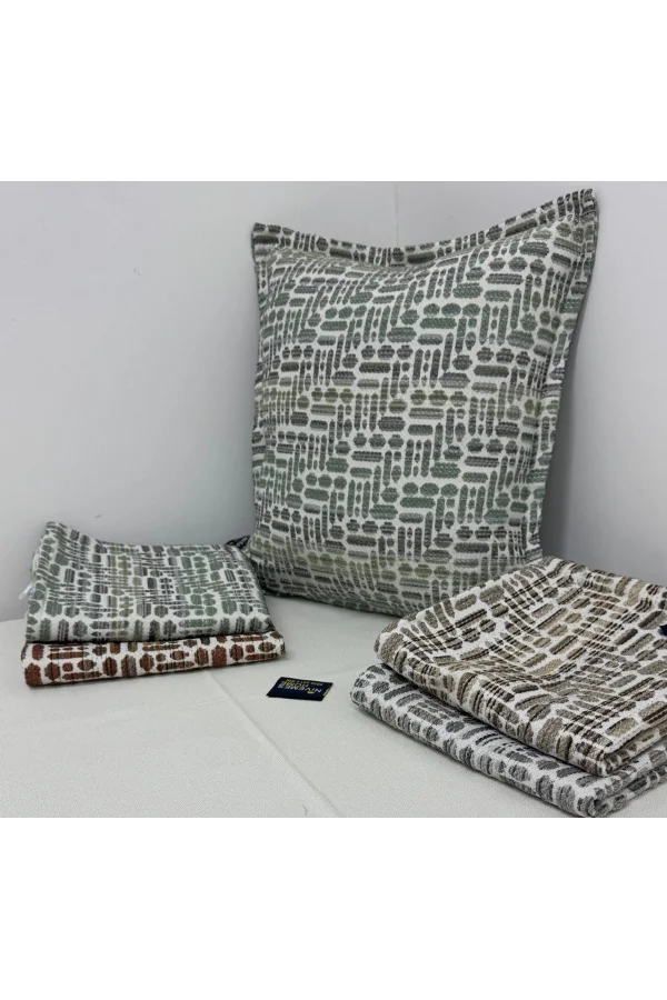 NİVEMESHOME FODERA PER CUSCINO IMBOTTITO IN FIBRA 45X45 LISÀ 02 VERDE