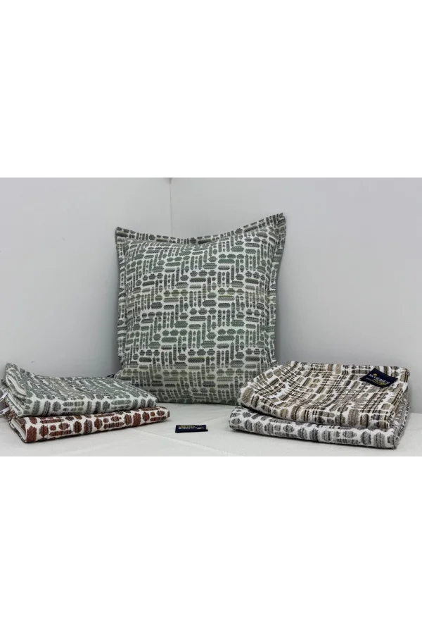 NİVEMESHOME FODERA PER CUSCINO IMBOTTITO IN FIBRA 45X45 LISÀ 02 VERDE