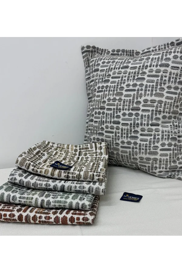 زخرفة مخدة محشوة بالألياف 45 × 45 ليزا 04 رمادي