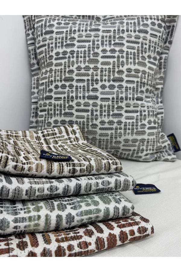 زخرفة مخدة محشوة بالألياف 45 × 45 ليزا 04 رمادي