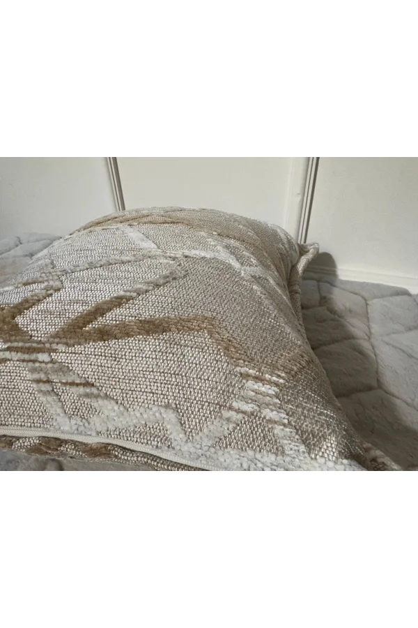 CUSCINO IMBOTTITO IN FIBRA NIVEMESHOME 45X45 MATEO 63-01 CREMA-CAFFÈ