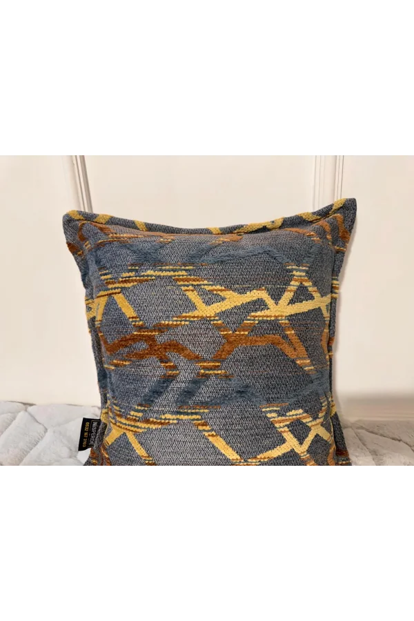 NİVEMESHOME FIBER FILLED PILLOW 45X45 MATEO 67-03 BLUE-YELLOW