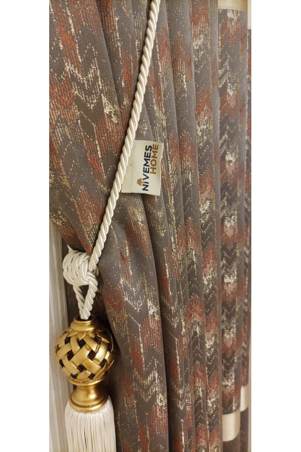 NİVEMESHOME ENOLA ZIMT GOLD 1/3 DICKER VORHANG VORHANG APM