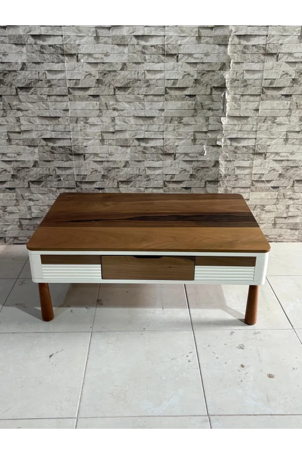 NİVEMESHOME ESTA WALNUT CREAM COFFEE TABLE