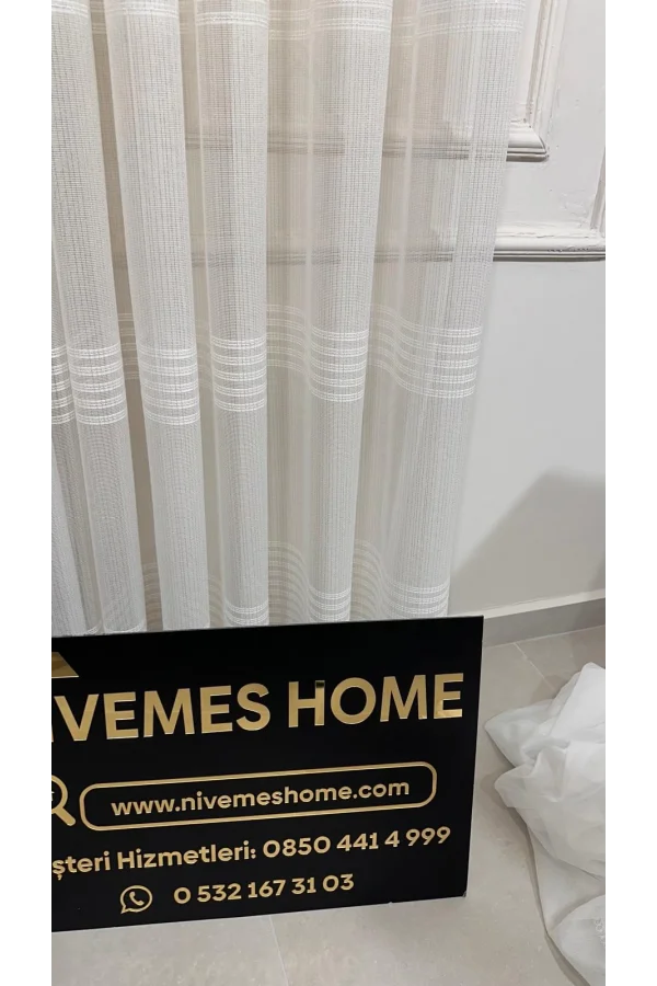NİVEMESHOME EYMES 1/3 DICHTE FALTIGE VOILE-VORHANG APM
