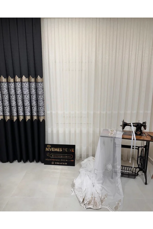 NİVEMESHOME EYMES 1/3 DICHTE FALTIGE VOILE-VORHANG APM