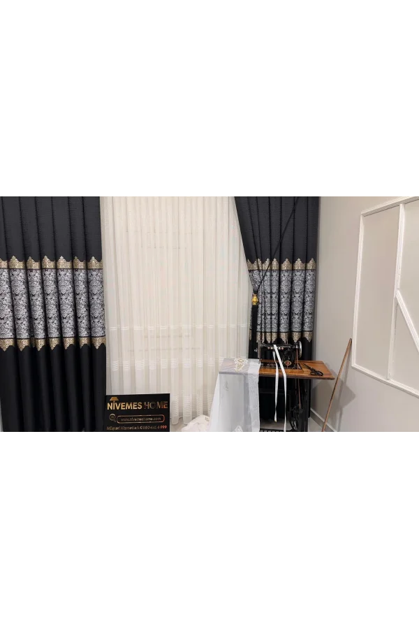 NİVEMESHOME EYMES 1/3 DICHTE FALTIGE VOILE-VORHANG APM