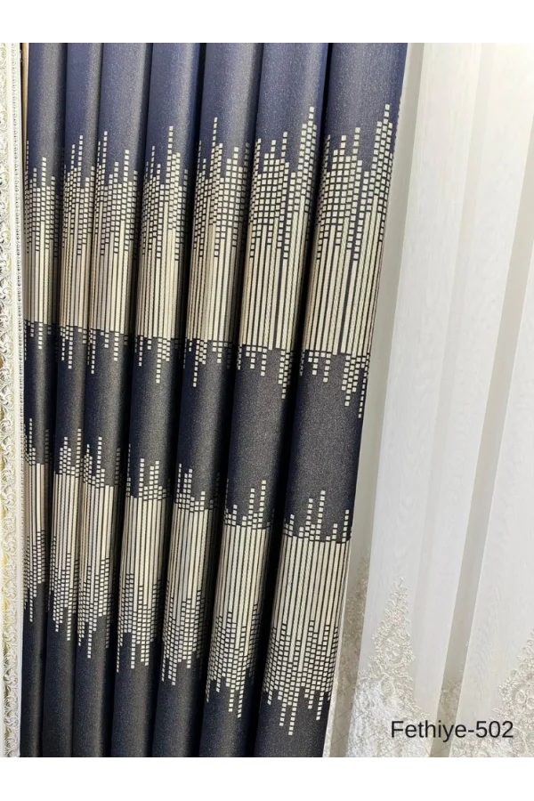 NİVEMESHOME FETHİYE FT614178 V-502 1/3 DENSE VIOLET BACKGROUND CURTAIN APM