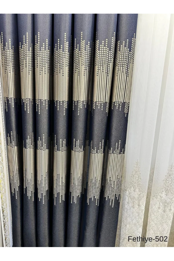 NİVEMESHOME FETHİYE FT614178 V-502 1/3 DENSE VIOLET BACKGROUND CURTAIN APM