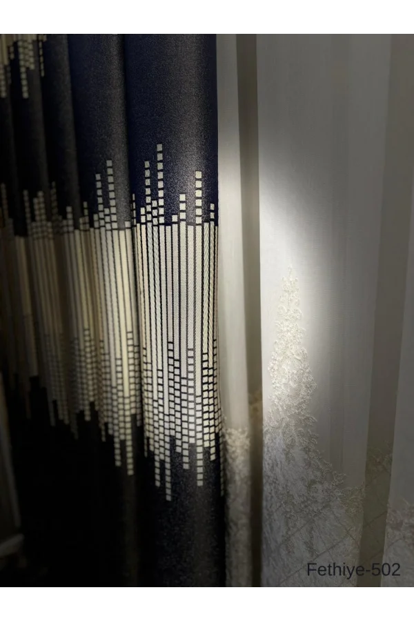 NİVEMESHOME FETHİYE FT614178 V-502 1/3 DENSE VIOLET BACKGROUND CURTAIN APM