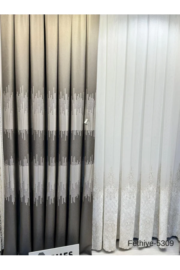 ميرامازهوم فتحية FT614178 V-5309 TOPRAK 1/3 SIK PİLELİ FON PERDE APM