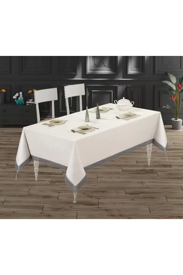 NİVEMESHOME FİLE GRİ 160*260 MASA ÖRTÜSÜ EVLÜKS