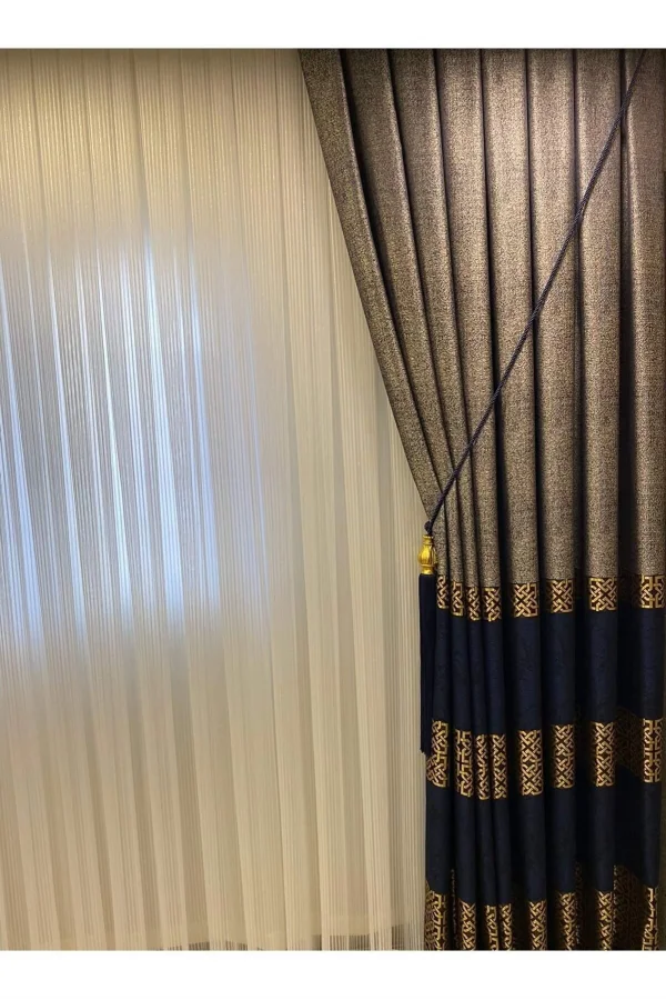 NİVEMESHOME FİTİLLİ SİMLİ 1/3 SIK PİLELİ TÜL PERDE APM