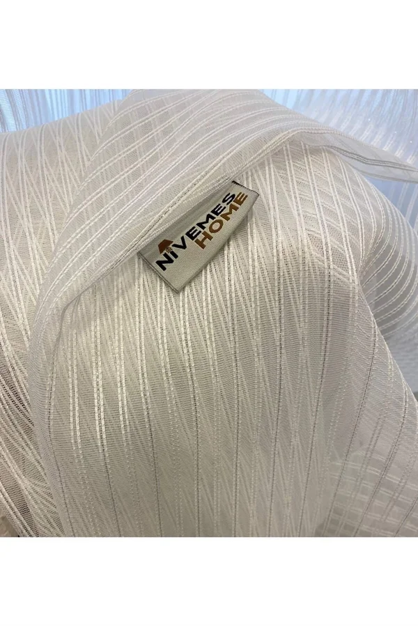 NİVEMESHOME FİTİLLİ SİMLİ 1/3 SIK PİLELİ TÜL PERDE APM