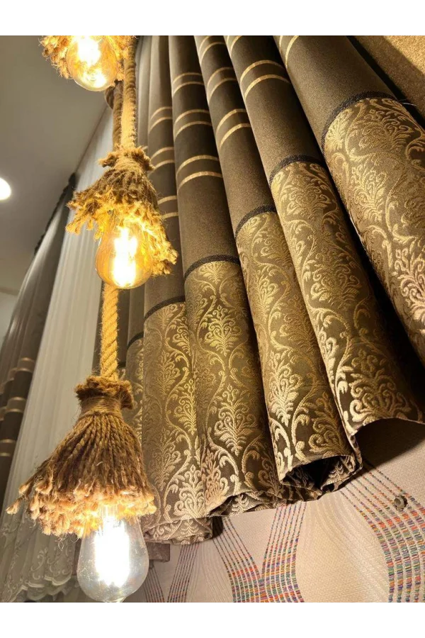 NİVEMESHOME FJ631306V-5312 LAFANDA قهوة 1/3 بيل بطانة رملية اللون