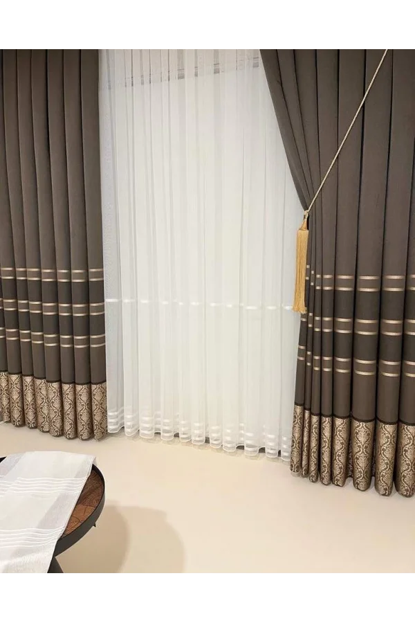 NİVEMESHOME FJ631306V-5312 LAFANDA قهوة 1/3 بيل بطانة رملية اللون