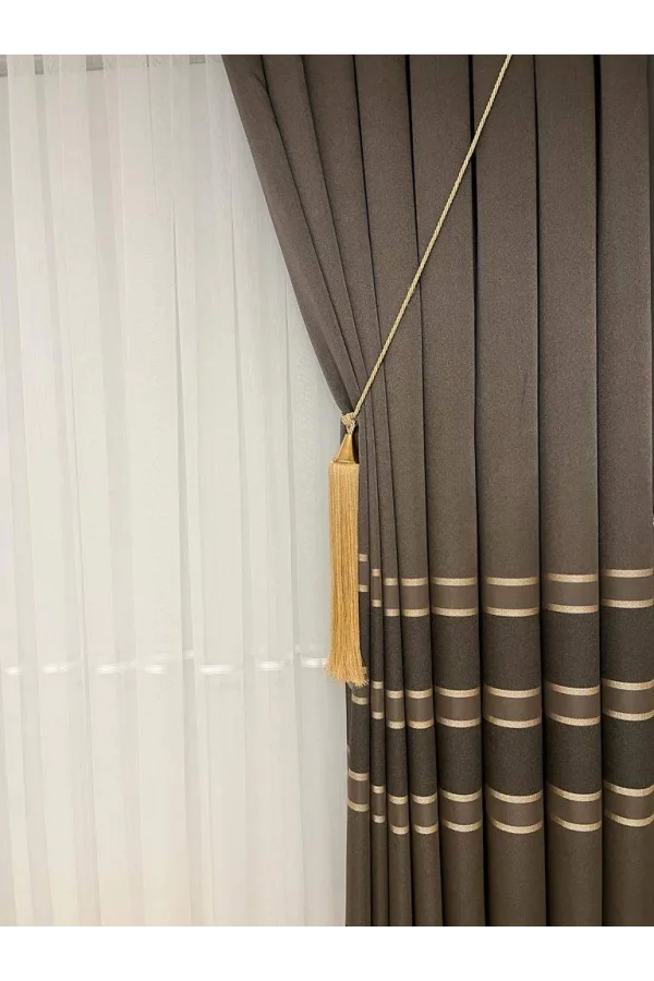 NİVEMESHOME FJ631306V-5312 LAFANDA قهوة 1/3 بيل بطانة رملية اللون