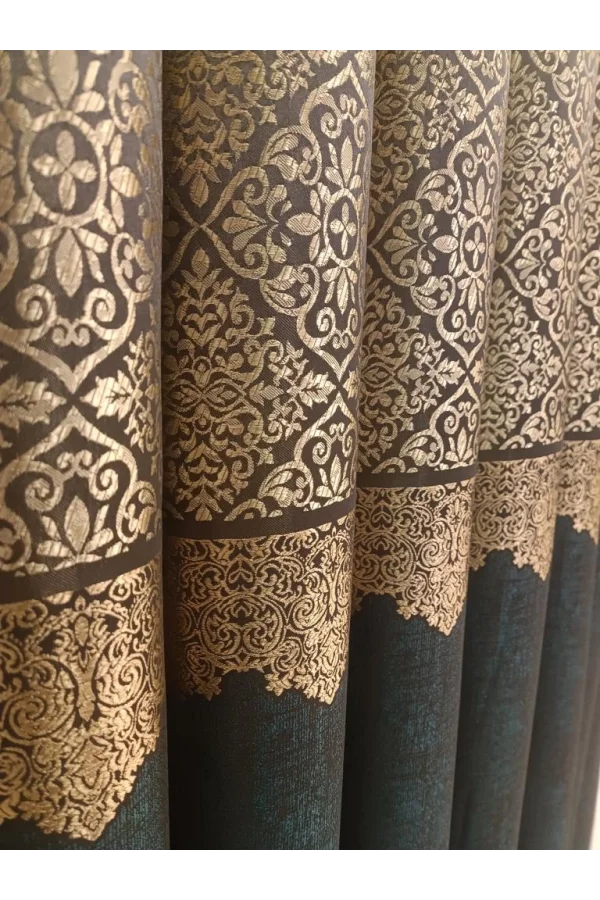 NİVEMESHOME FJ631749 V-2537 ARORA GRÜN 1/3 DICHTE PLISSIERTE VORHANG APM