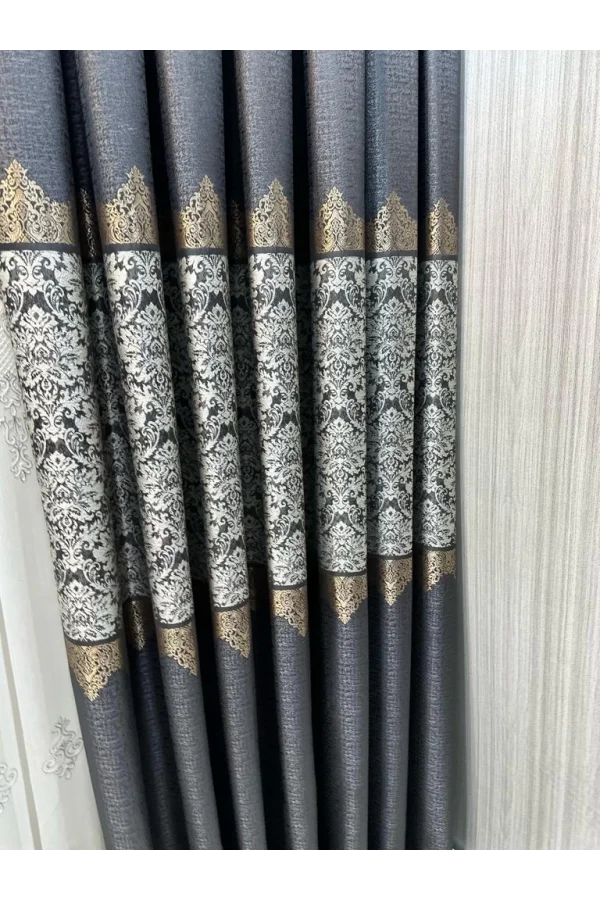 NİVEMESHOME FJ631749 V-2540 ARORA ANTRASİT 1/3 SIK PİLELİ FON PERDE APM