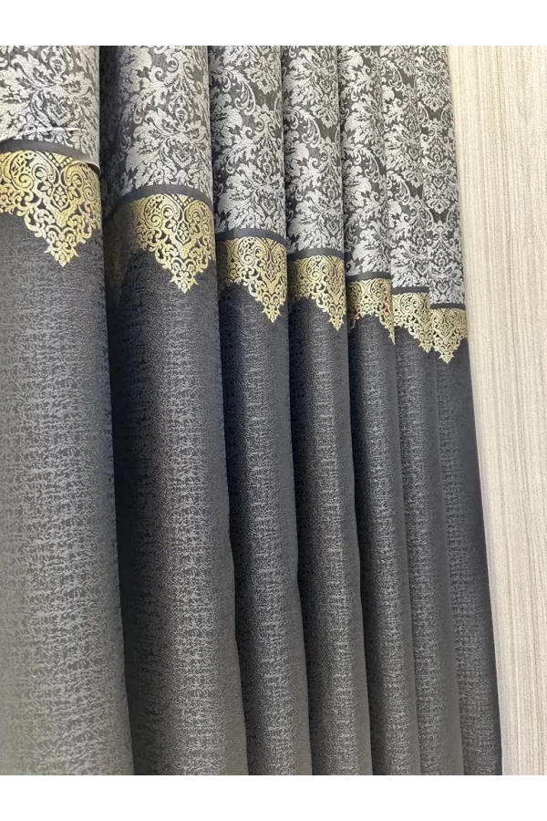 NİVEMESHOME FJ631749 V-924 ARORA ЧЕРНЫЙ 1/3 ГУСТОЕ ПОСТЕЛЬНОЕ ПЛЕТЕНИЕ ФОНОВАЯ ШТОРА APM