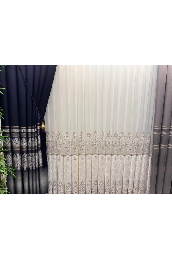 NİVEMESHOME FT632255 V-530 ANTAKYA DUNKELBLAU 1/3 DICHT FALTROLLO APM