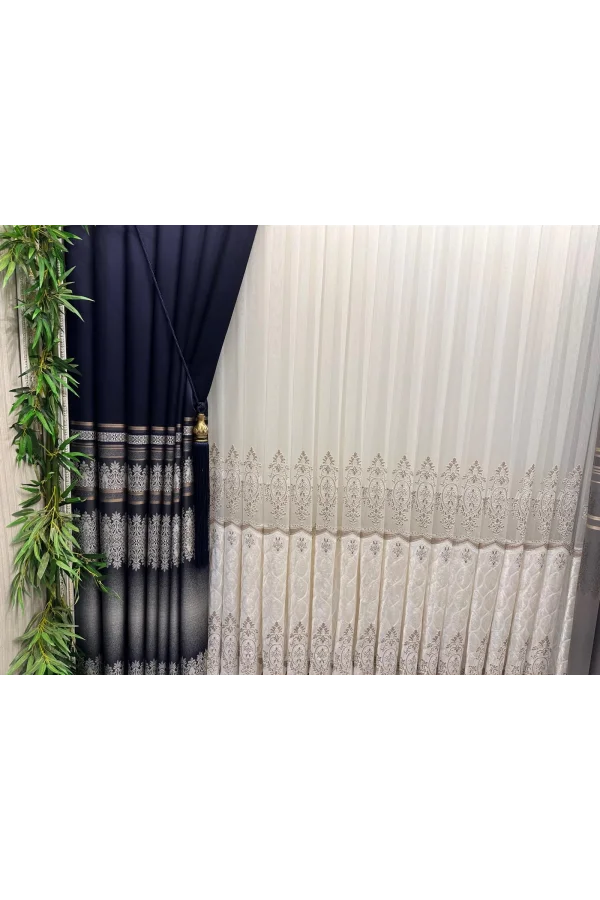 NİVEMESHOME FT632255 V-530 ANTAKYA DUNKELBLAU 1/3 DICHT FALTROLLO APM