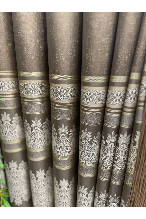 NİVEMESHOME FT632255 V-5327 ANTAKYA TOPRAK 1/3 SIK PİLELİ FON PERDE APM