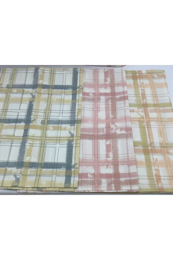 NİVEMESHOME FÜME EKOSE DESEN 2 Lİ YASTIK KILIFI KAPAKLI 50X70