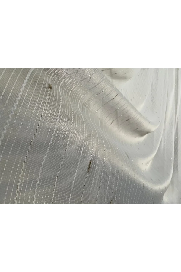 NİVEMESHOME GOLD DETAYLI SİMLİ 1/3 SIK PİLELİ TÜL PERDE APM