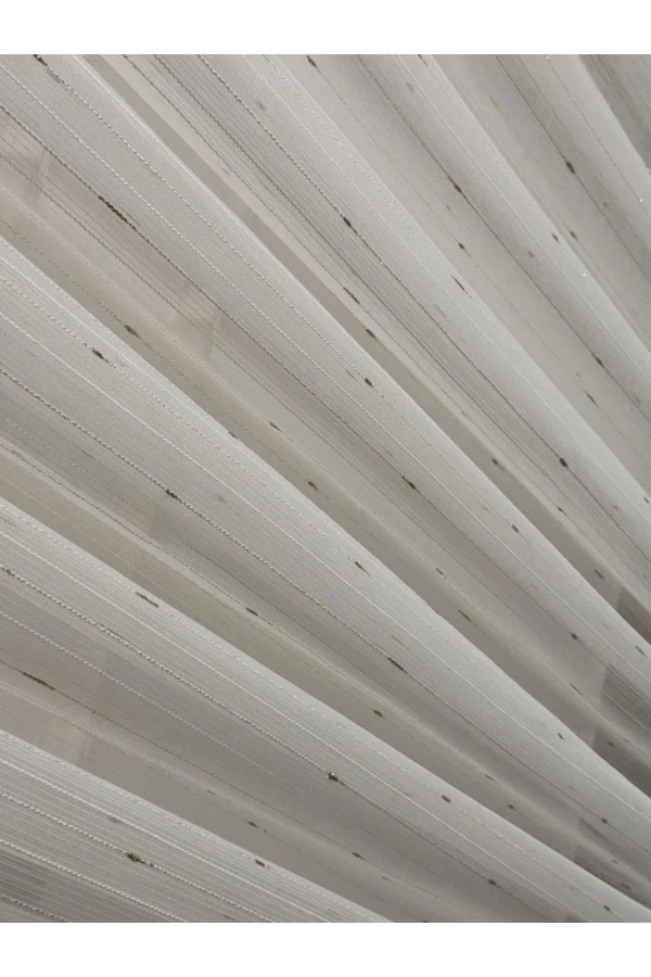 NİVEMESHOME GOLD DETAYLI SİMLİ 1/3 SIK PİLELİ TÜL PERDE APM