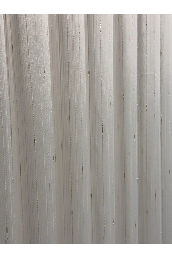 NİVEMESHOME GOLD DETAYLI SİMLİ 1/3 SIK PİLELİ TÜL PERDE APM