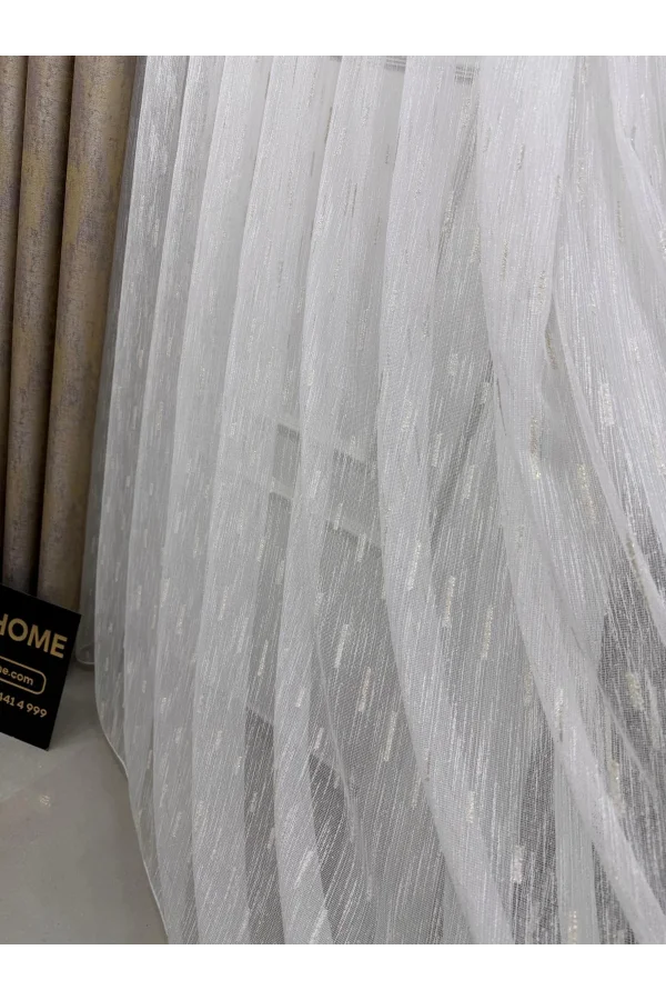 NİVEMESHOME GOLD BARTLI TÜLL 1/3 SIK DOLGU TÜL PERDE APM