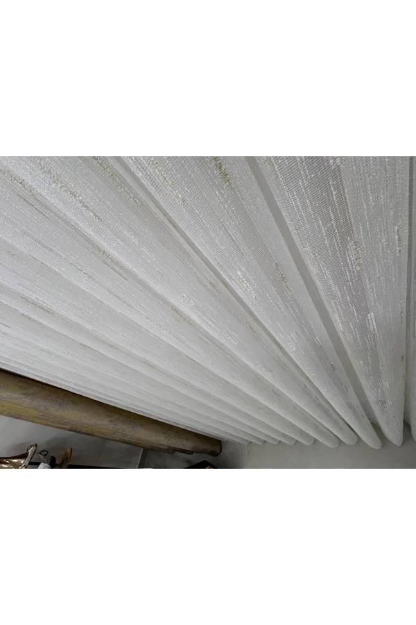 NİVEMESHOME GOLD BARTLI TÜLL 1/3 SIK DOLGU TÜL PERDE APM