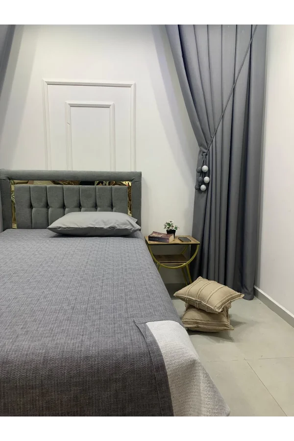 NİVEMESHOME GRİ 200X230 TEK PİKE ÖRTÜSÜ ÇİFT KİŞİLİK