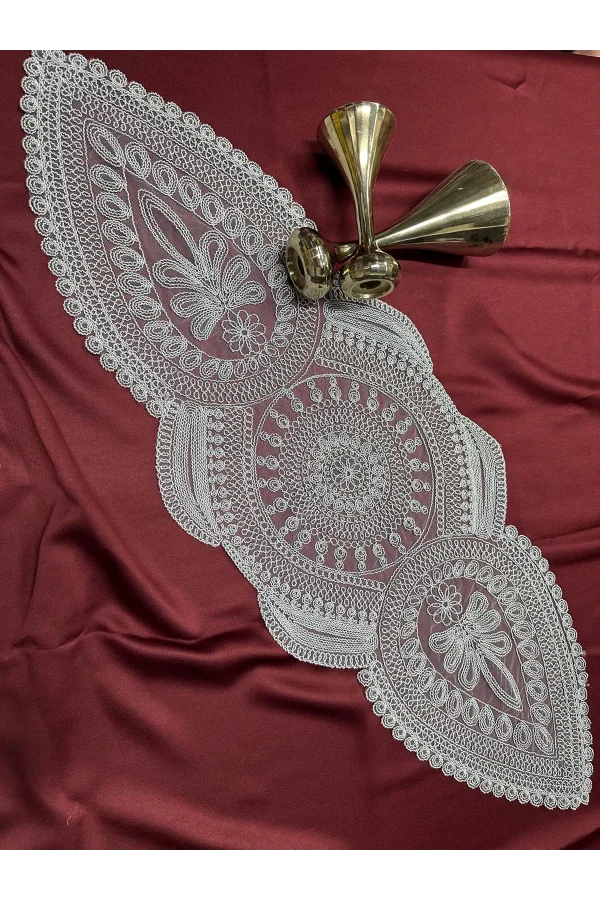 NİVEMESHOME GRİ İŞLEMELİ RUNNER