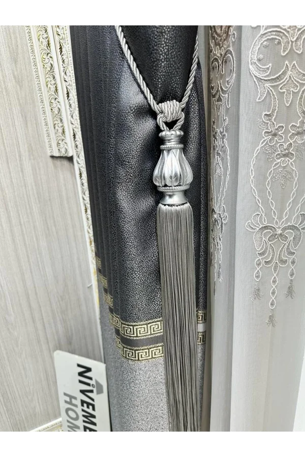 NİVEMESHOME GRAY VALANCE CEILING MOUNTING BRACKET